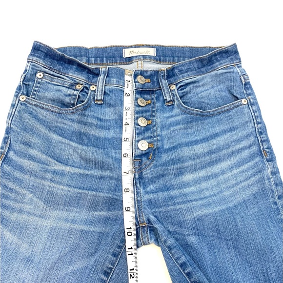 Madewell Cali Demi Boot Jeans Chewed Hem Edition 26 Button Fly - Picture 10 of 14